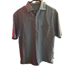 Newport Isle Blue Checked Short Sleeve Shirt Small